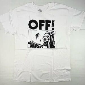 OFF! Band white T-shirt Large New